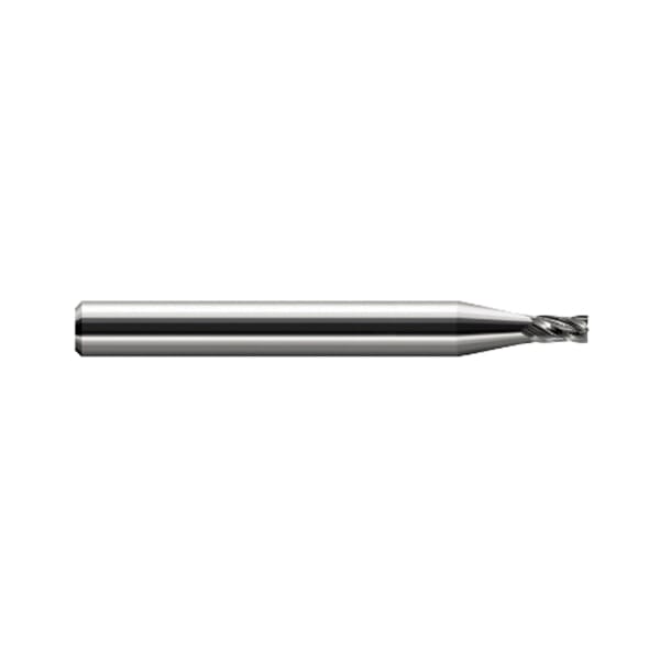 Harvey Tool 13902 Center Cut Imperial Miniature Stub Length Square End Mill, 0.002 in Dia Cutter, 0.003 in Length of Cut, 2 Flutes, 1/8 in Dia Shank, 1-1/2 in OAL, Uncoated