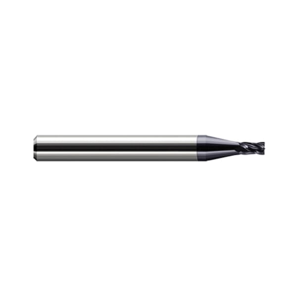 Harvey Tool 14093-C3 Center Cut Imperial Miniature Stub Length Square End Mill, 3/32 in Dia Cutter, 0.139 in Length of Cut, 4 Flutes, 1/8 in Dia Shank, 1-1/2 in OAL, AlTiN Coated