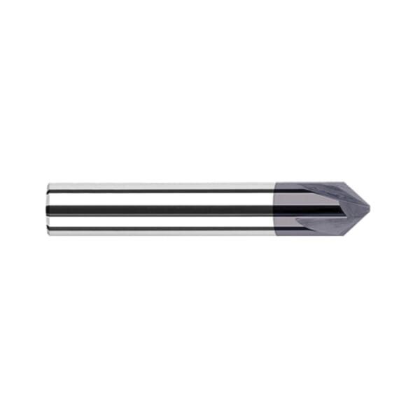 Harvey Tool 18355-C3 Type II Imperial Chamfer Cutter, 1/2 in Dia Cutter Head, 55 deg Included, 3 in OAL, Solid Carbide, AlTiN Coated