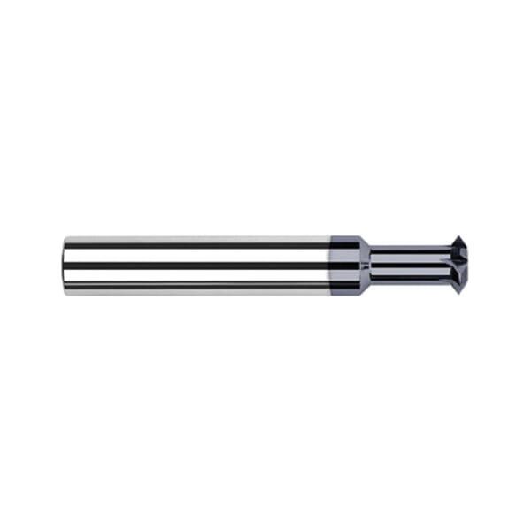Harvey Tool 19203-C3 Imperial Pointed Double Angle Cutter, 90 deg, 1/4 in Dia Cutter, 1/8 in W Cutting, Solid Carbide