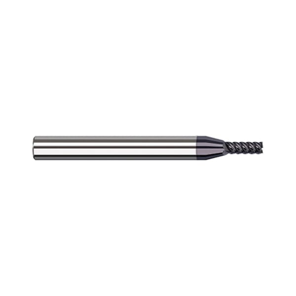 Harvey Tool 24360-C6 Imperial Multi-Flute Variable Helix Finishing Square End Mill, 0.06 in Dia Cutter, 0.18 in Length of Cut, 5 Flutes, 1/8 in Dia Shank, 1-1/2 in OAL, AlTiN Nano Coated