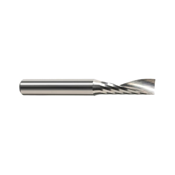 Harvey Tool 883816 Imperial Upcut Square End Mill, 1/4 in Dia Cutter, 3/8 in Length of Cut, 1 Flutes, 1/4 in Dia Shank, 2-1/2 in OAL, Uncoated