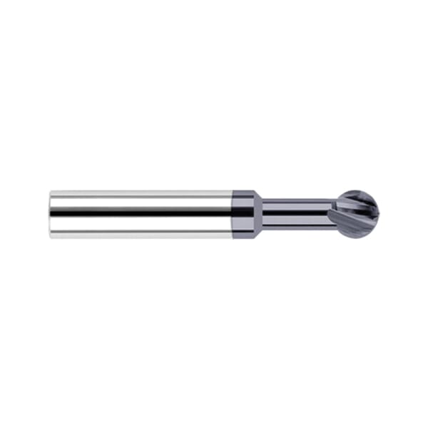 Harvey Tool 52910-C3 Center Cut Imperial Long Reach Spherical Ball End Mill, 5/32 in Dia Cutter, 0.133 in Length of Cut, 4 Flutes, 3/16 in Dia Shank, 2 in OAL, AlTiN Coated