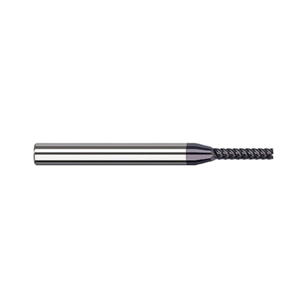 Harvey Tool 24408-C6 Imperial Multi-Flute Variable Helix Finishing Square End Mill, 1/8 in Dia Cutter, 1/2 in Length of Cut, 5 Flutes, 1/8 in Dia Shank, 1-1/2 in OAL, AlTiN Nano Coated