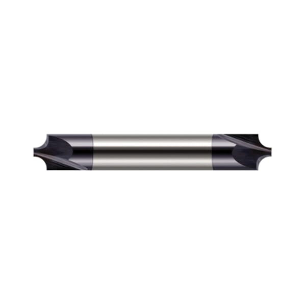 Harvey Tool 31630-C3 Double End Flared Imperial Corner Rounding End Mill, 3/16 in Dia Cutter, 0.035 in Length of Cut, 2 Flutes, 3/16 in Dia Shank, 4 in OAL, AlTiN Coated