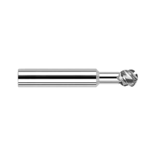 Harvey Tool 951193 Center Cut Imperial Long Reach Ball End Mill, 3/32 in Dia Cutter, 0.079 in Length of Cut, 2 Flutes, 1/8 in Dia Shank, 1-1/2 in OAL, Uncoated