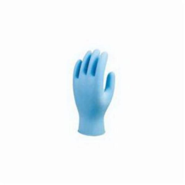 North by Honeywell 522000N Non-Sterile Disposable Gloves, L, Nitrile, Blue, 10 in L, Non-Powdered, Smooth, 7 mil THK, Application Type: Medical Grade, Ambidextrous Hand