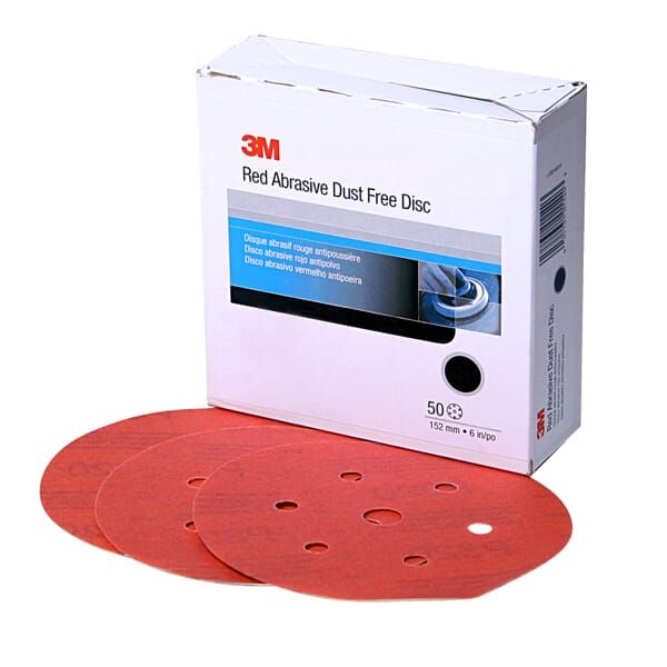 Hookit 7000028269 Dust-Free Abrasive Disc, 6 in Dia Disc, 80D Grit, Aluminum Oxide Abrasive, Paper Backing