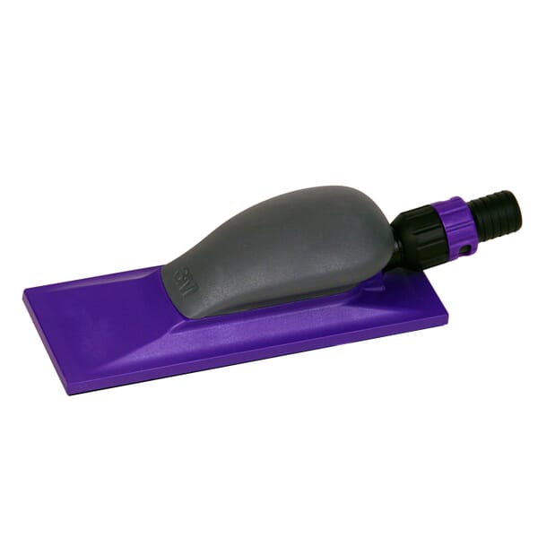 Hookit 7000028311 Dust Control Sanding Block, 198 mm OAL x 70 mm OAW, Hook and Loop Attachment