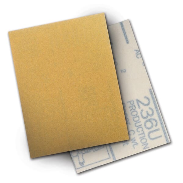 Hookit 7000119280 Paper Sheet, 4 in L x 3 in W, P180 Grit, Very Fine Grade, Paper Backing