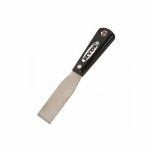 Hyde 02200 Heavy Duty Putty Knife, 3-7/8 in L x 1-5/16 in W, High Carbon Steel Blade, Stiff Blade Flexibility, Beveled Edge