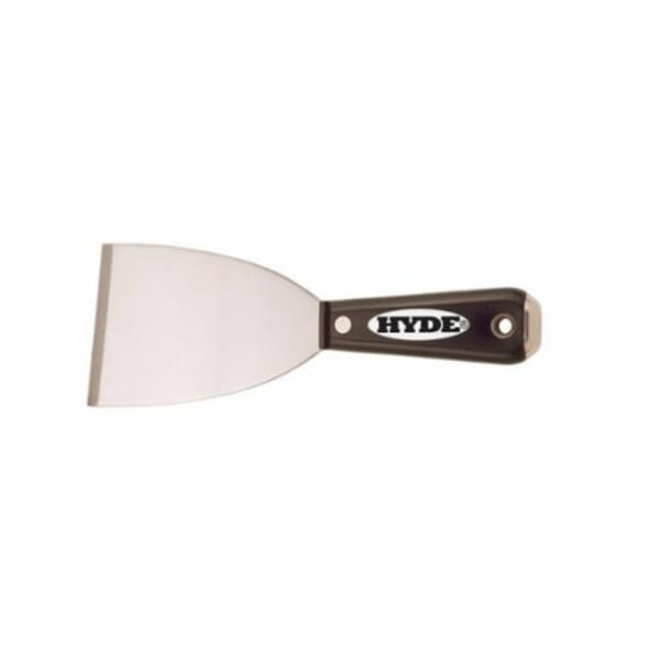 Hyde 02400 Chisel Scraper, High Carbon Steel 1-Edge/Full Tang/Stiff Blade, 3-3/4 in L Blade, 3 in W Blade, Nylon Handle