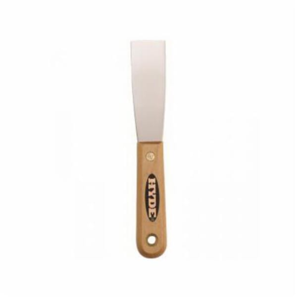 Hyde 07060 Putty Knife, 3-3/4 in L x 1-1/4 in W, High Carbon Steel Blade, Stiff Blade Flexibility