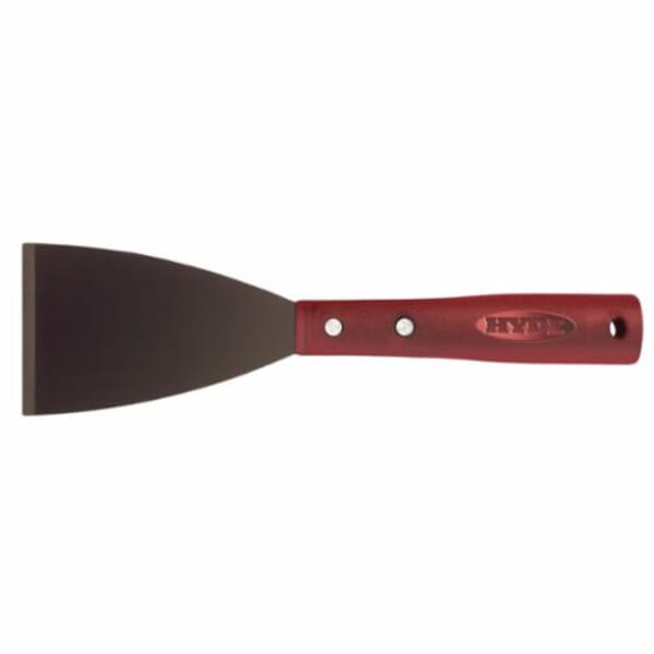 Hyde 12072 Extra Heavy Duty Chisel Scraper, High Carbon Steel 1-Edge/Stiff Blade, 4-3/4 in L Blade, 3 in W Blade, Polypropylene Handle