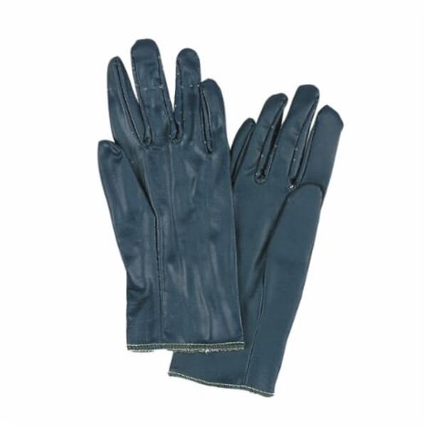 Hynit 32-125 Light Duty General Purpose Gloves, Coated/Multi-Purpose, Straight Thumb Style, Nitrile/Impregnated Fabric Palm, Polyester, Blue, Slip-On Cuff, Nitrile/Impregnated Fabric Coating, Resists: Abrasion and Oil