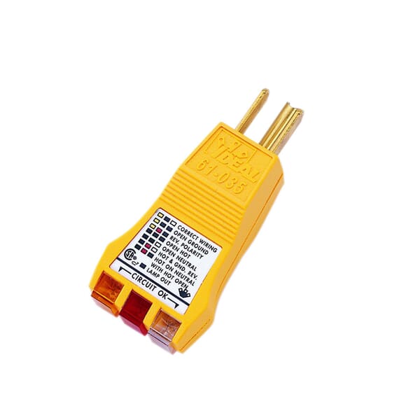 IDEAL E-Z Check 61-035 GFI Circuit Tester, 120 VAC