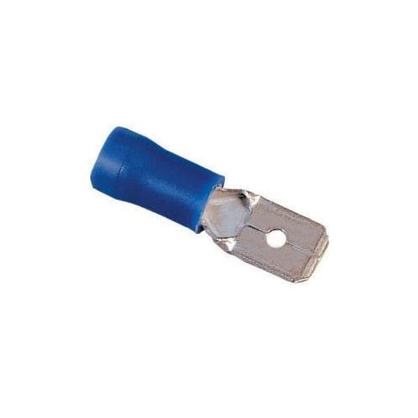IDEAL 83-9981 Insulated Male Vinyl Terminal Disconnect, 16 to 14 AWG, Tin Plated Brass