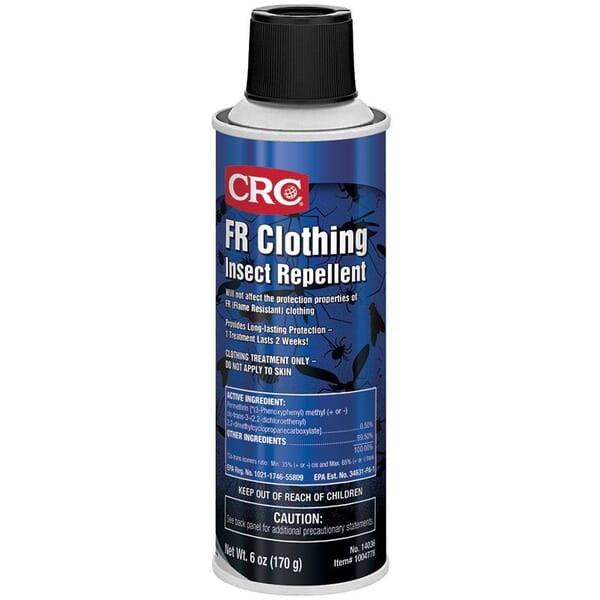 CRC 14036 Flame Resistant Insect Repellent, 8 oz Aerosol Can, Liquid Form, Milky White, Petroleum Odor/Scent
