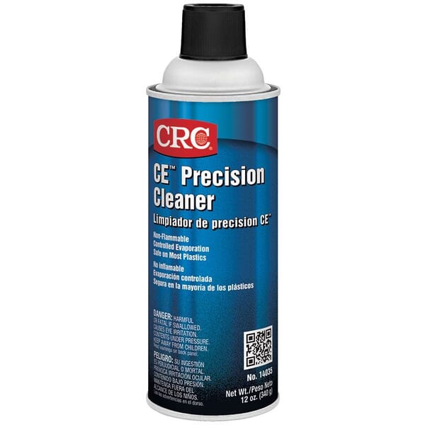 CRC 14035 CE Non-Flammable Precision Cleaner, 16 oz Aerosol Can, Volatile Liquid, Clear