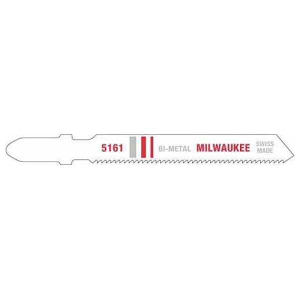 Milwaukee 48-42-5161 Heavy Duty Jig Saw Blade, 3 in L x 9/32 in W, 24 TPI, Bi-Metal Cutting Edge, Bi-Metal Body