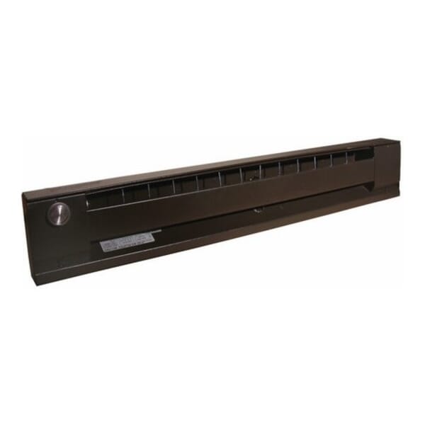 TPI E2906036C 2900C 1-Phase Heavy Duty Standard Electric Baseboard Convection Heater, 2040 Btu/hr Capacity, 120 VAC, 600 W Power Rating, Wall Mount