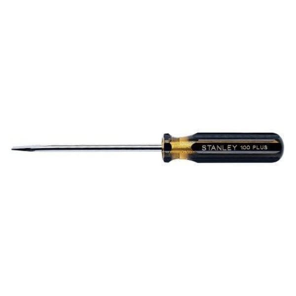 Stanley 100 PLUS 66-164 Standard Screwdriver, 1/4 in Slotted Point, Alloy Steel Shank, 8-1/4 in OAL, Acetate Handle, Polished Chrome