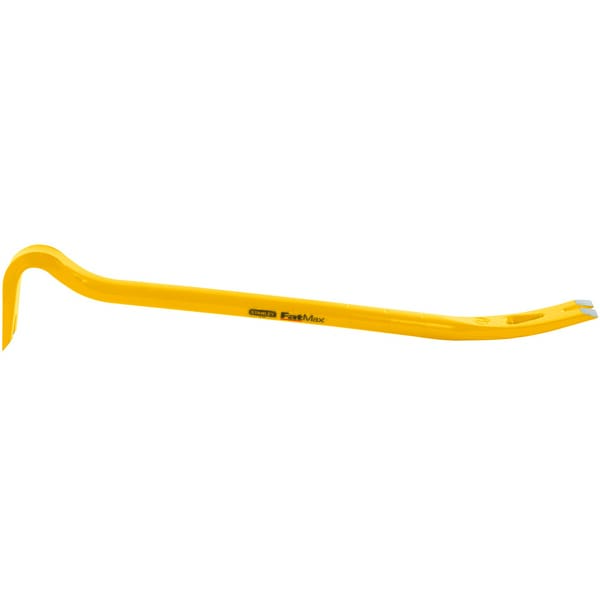 Stanley FatMax 55-102 Wrecking Bar, Beveled/Slotted Claw Tip, 24 in OAL, High Carbon Steel