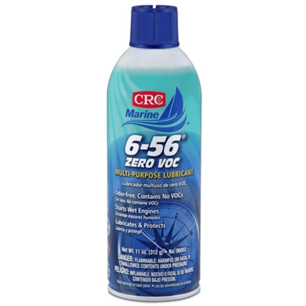 CRC 06002 6-56 Flammable Non-Drying Multi-Purpose Lubricant, 16 oz Aerosol Can, Liquid Form, Clear/Blue/Green, 0.8187