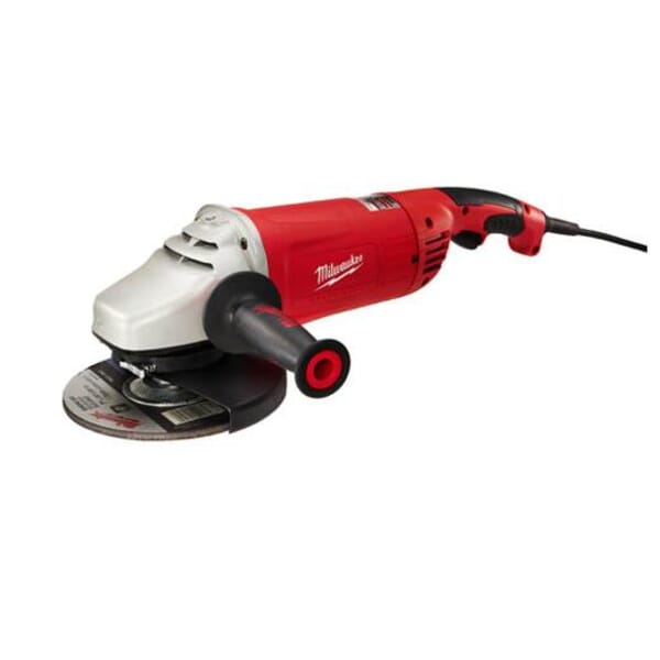 Milwaukee 6088-31 Double Insulated Large Angle Grinder, 7 in, 9 in Dia Wheel, 5/8-11 Arbor/Shank, 120 VAC, Black/Red