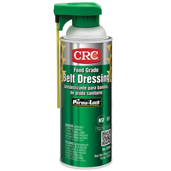 CRC 03065 Extremely Flammable Synthetic Belt Dressing Lubricant, 16 oz Aerosol Can, Liquid, Light Amber, Mild Solvent