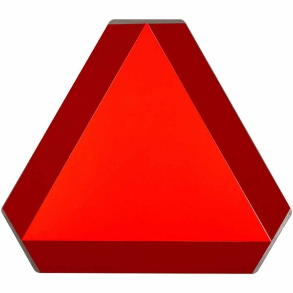 Brady 57894 Triangular Traffic Sign, Symbol, Steel, Hole Mount, 14 in H x 16 in W, Orange on Red