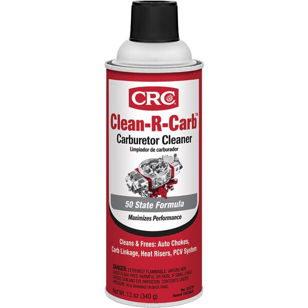CRC 05379 Clean-R-Carb Extremely Flammable Carburetor Cleaner, 16 oz Aerosol Can, Liquid, Clear, Solvent