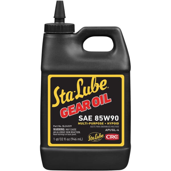 Sta-Lube SL24229 API/GL-4 Hypoid Multi-Purpose Non-Flammable Gear Oil, 32 oz Bottle, Mild Odor/Scent, Liquid Form, SAE 85W90 Grade, Amber