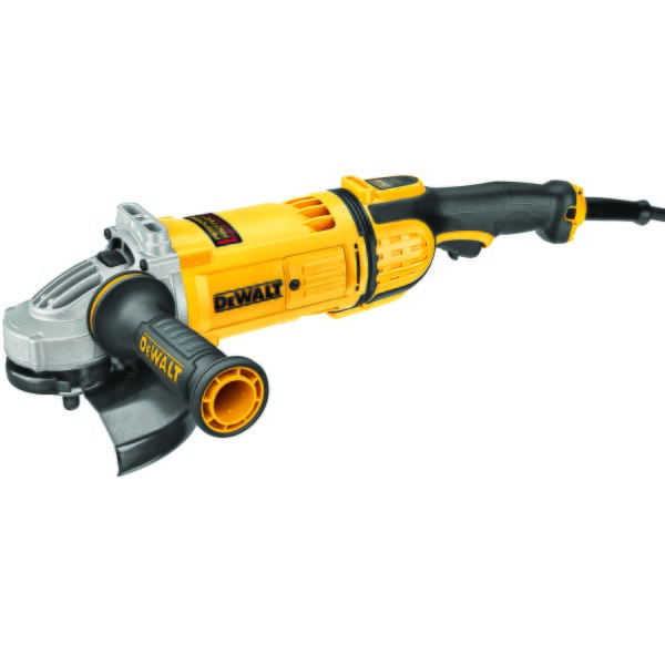 DeWALT DWE4597N Protect Large Angle Grinder, 7 in Dia Wheel, 5/8-11 Arbor/Shank, 120 VAC, Yellow, Yes, Lock-ON/OFF Trigger Switch
