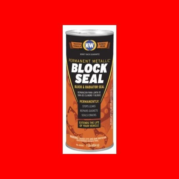 K&W 401016-6 Permanent Metallic Block Seal Non-Flammable Head Gasket Repair, 16 oz Can, Lumpy Liquid, Reddish Brown, Low