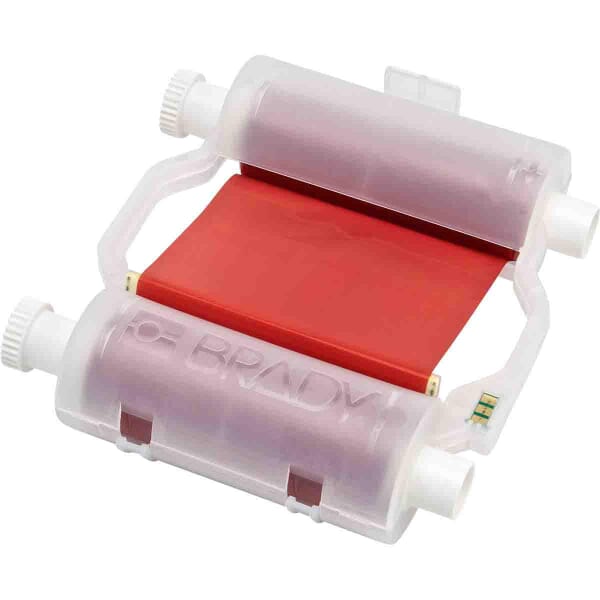 Brady B30-R10000-RD B30 R10000 1-Color Heavy Duty Printer Ribbon, 200 ft L 4.33 in W, Resin, Red