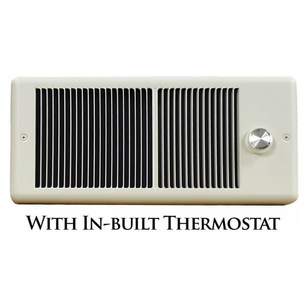 TPI HF4310T2RPW 4300 1-Phase Fan Forced Heater With In-Built Double Pole Thermostat and Wall Box, 1/0.75 kW, 208/240 V AC