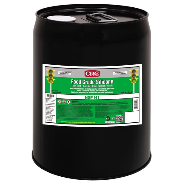 CRC 03041 Dry Film Extremely Flammable Multi-Purpose Silicone Lubricant, 5 gal Pail, Liquid Form, Clear/Water White, -40 to 400 deg F