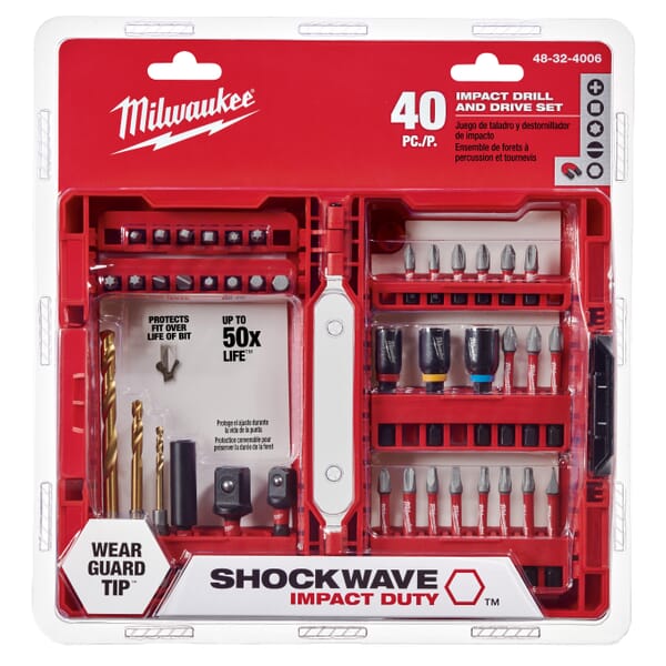 Milwaukee SHOCKWAVE Impact Duty 48-32-4006 Drill and Drive Set, 1/4 in, Steel