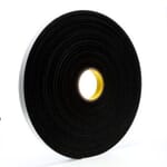 3M 7000047497 4508 Single Coated Tape, 33 m L x 114 mm W, 125 mil THK, Acrylic Adhesive, Vinyl Foam Backing, Black
