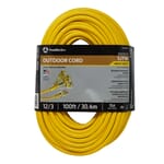 Southwire Tri-Source 4189SW8802 Type SJTW Extension Cord With Lighted End, 125 VAC, (3) 12 AWG Bare Copper Conductor, 100 ft L