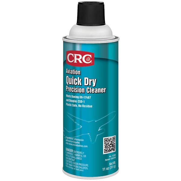 CRC 10340 Extremely Flammable Quick-Dry Precision Cleaner, 16 oz Aerosol Can, Liquid, Clear