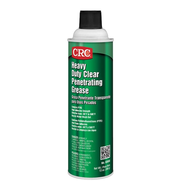 CRC 03056 Heavy Duty Penetrating Grease, 20 oz Aerosol Can, Aerosal Spray Form, Clear, -30 to 500 deg F