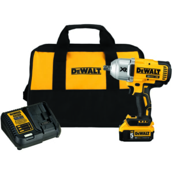 DeWALT 20V MAX* MATRIX XR DCF899P1 Compact Cordless Impact Wrench Kit, 1/2 in Straight Drive, 700 ft-lb Torque, 20 VDC, 8-13/16 in OAL