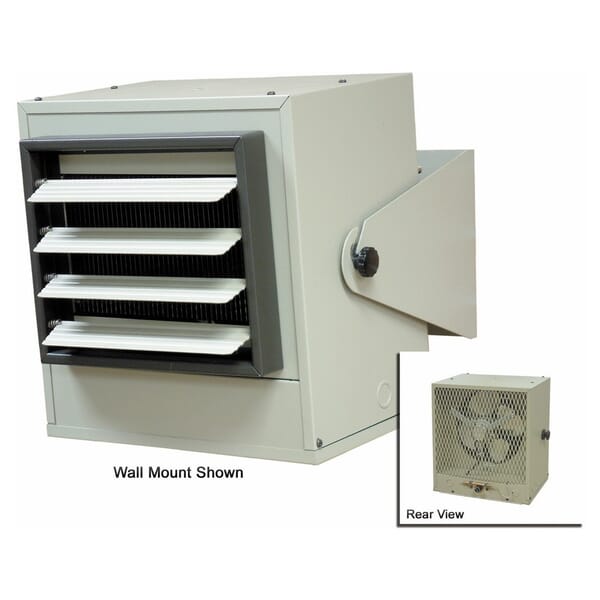TPI P3P5605T 5600 3-Phase Fan Forced Unit Heater, 17065 Btu/hr Capacity, 480 VAC, 5 kW Power Rating