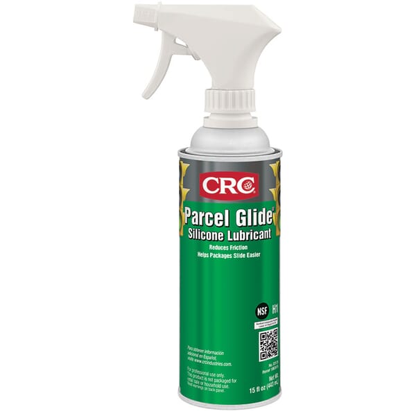 CRC 1003415 Parcel Glide Extremely Flammable Silicone Lubricant, 16 oz Spray Bottle, Liquid Form, Clear/Water White, -40 to 400 deg F
