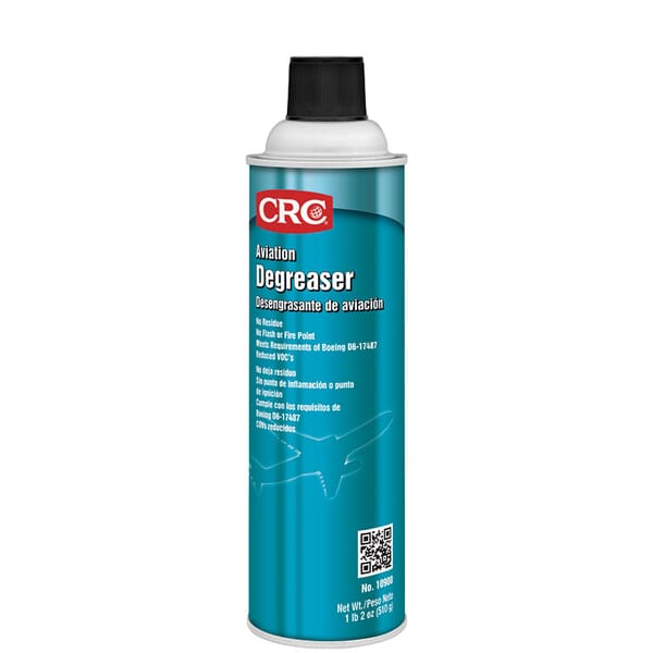 CRC 1004744 Halogenated Heavy Duty Non-Flammable Non-HAP Aviation Degreaser, 20 oz Aerosol Can, Liquid, Clear Colorless, Strong