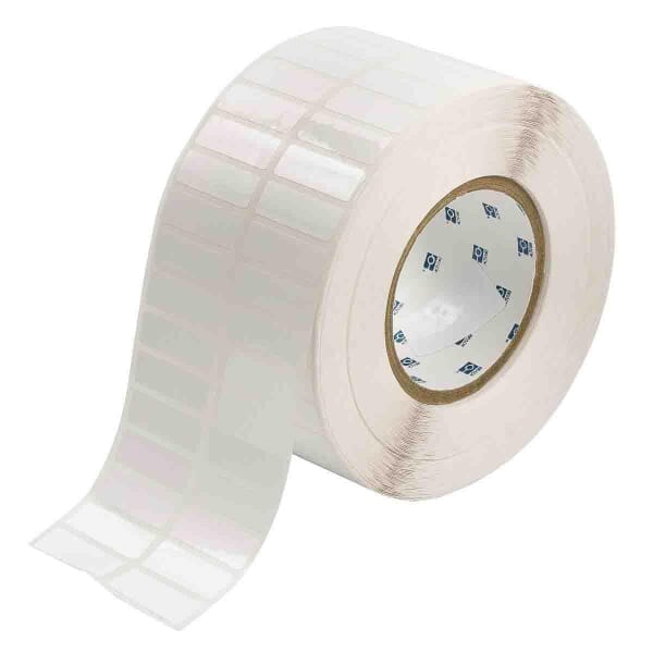 Brady WorkHorse THT-37-423-10 Rectangular Thermal Transfer Label, 1/2 in L x 1-1/2 in W, White, B-423 Polyester