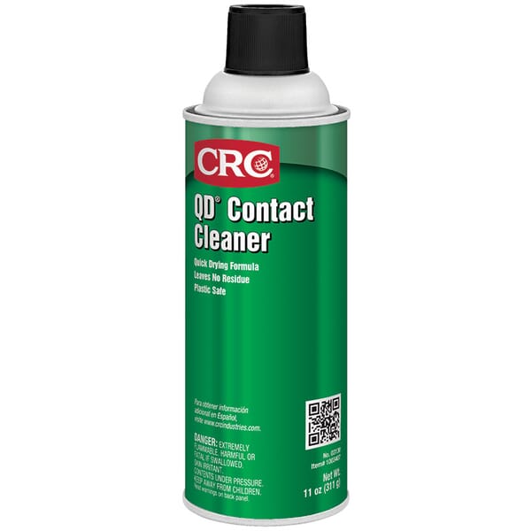 CRC 03130 QD Extremely Flammable Quick-Dry Contact Cleaner, 16 oz Aerosol Can, Alcohol Odor/Scent, Clear, Liquid Form