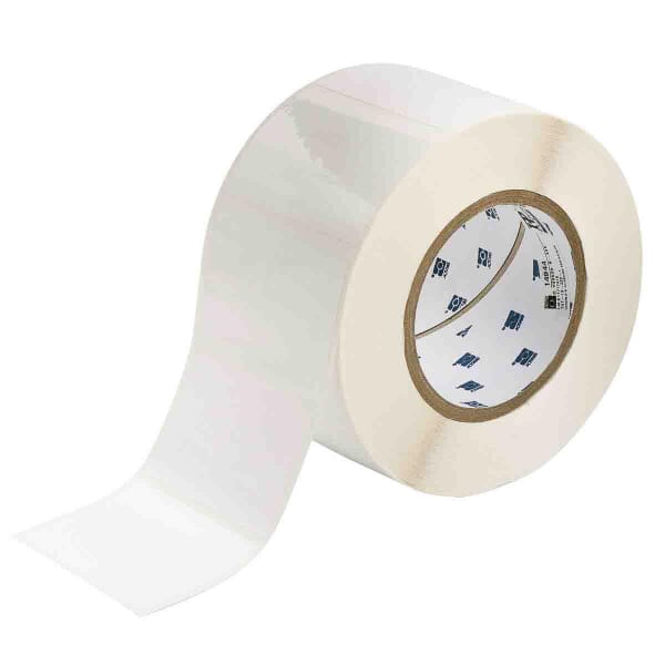 Brady WorkHorse THT-19-423-1 Blank Rectangular Thermal Transfer Label, 2 in L x 3 in W, Blank Legend, White, B-423 Polyester